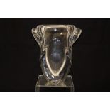 Good quality Sèvres glass vase, signed on base,