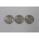 U.S.A. Morgan silver Dollars - 1882, 1883O and 1884O.