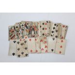 Rare collection of seventy-two 17th / 18th century playing cards - including picture cards -