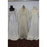 Ladies' Victorian / Edwardian clothing - including cream silk gauze full-length nighties and