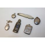 Selection of miscellaneous 19th century and later silver and white metal - including William IV