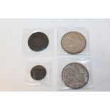 G.B. mixed silver coins - to include Anne Half Crown - 1708 Septimo.