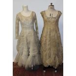 Two vintage dresses used as studio props by artist Sir William Russell Flint R.A.