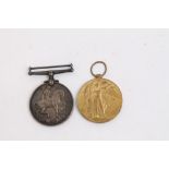 First World War pair - comprising War and Victory medals, named to 63458 SPR. J. H. Grew. R.