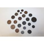 G.B. mixed copper coins - to include Charles I to Victoria issues.