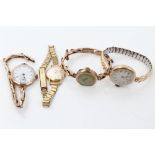 Ladies' gold (9ct) Tissot wristwatch,