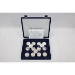 Diana Princess of Wales Silver Proof Coin Collection housed in presentation case,