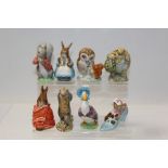 Eight Beswick Beatrix Potter figures - Sir Isaac Newton, Jemima Puddle-Duck, Mr Alderman Ptolemy,