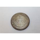 Germany - 1928D Weimar Republic silver 5 Reichsmark (N.B. Rev: Oaktree divides date).