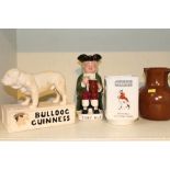 Guinness advertising figure - Bulldog and three other advertising items (4) CONDITION