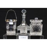 Group of cut glassware - including Royal Doulton crystal vase and an Edinburgh Crystal vase - both
