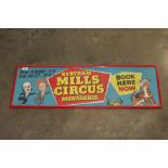 Vintage Bertram Mills Circus and Menagerie poster - 'Book Here Now' - depicting Clowns,