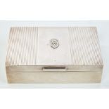 HRH Prince George Duke of Kent - Royal Presentation silver cigarette box with crowned G within