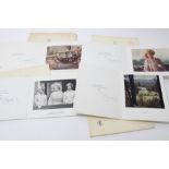 HM Queen Elizabeth The Queen Mother - four signed Christmas cards 1979, 1980, 1981 and 1982,