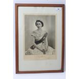 HM Queen Elizabeth II - signed presentation portrait photograph of The Young Queen,