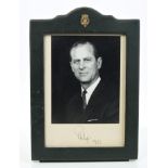 HRH Prince Philip The Duke of Edinburgh - signed 1970s Royal Presentation portrait photograph of