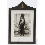 HM The King of Thailand - signed 1960s Royal Presentation portrait photograph of The King in Naval