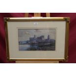 John Syer (1815 - 1885), watercolour - Windsor Castle from the river, signed, in glazed gilt frame,