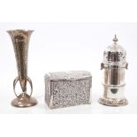 Early Edwardian silver box of rectangular form,