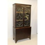 George III and later mahogany bookcase,