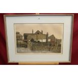 Valerie Thornton (1931 - 1991), signed limited edition etching - Old Houses, Maidenberg Street.