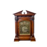 Victorian bracket clock with Westminster chiming movement,