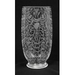 1920s French Baccarat glass vase of funnel form,
