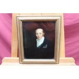19th century English School oil on panel - portrait of a gentleman wearing the cross of the Order