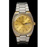 1970s / 1980s gentlemen's Omega Automatic Seamaster wristwatch with gilt dial, day, date apertures,