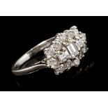 Diamond cluster ring,