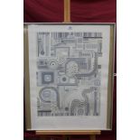 *Eduardo Paolozzi (1924 - 2005), signed limited edition print - Composition, dated 1974,