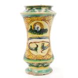 Early 17th century Italian Majolica drug jar, possibly Sicilian Palermo, circa 1600 - 1620,