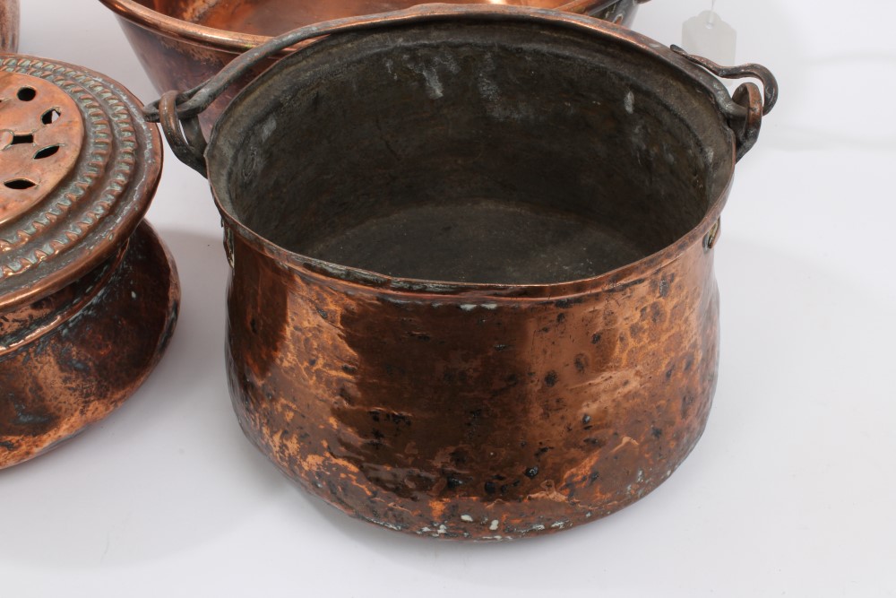 Antique copper - to include 17th / 18th century warming pan, preserve pan, - Image 5 of 5