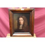 18th century oil on canvas laid on board - portrait of a gentleman, inscribed verso, framed,