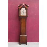Early 18th century Scottish longcase clock with eight day movement,