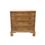 Good George III mahogany chest of drawers with rectangular moulded top and four long graduated