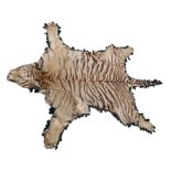 An early 20th century Tiger skin rug with head mount, 263cm nose-to-tail,
