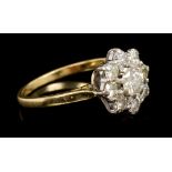 Diamond cluster ring,