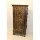 Continental carved oak cupboard,