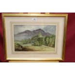 Sir David Murray (1849 - 1933), watercolour - Pass of Trossachs, signed,