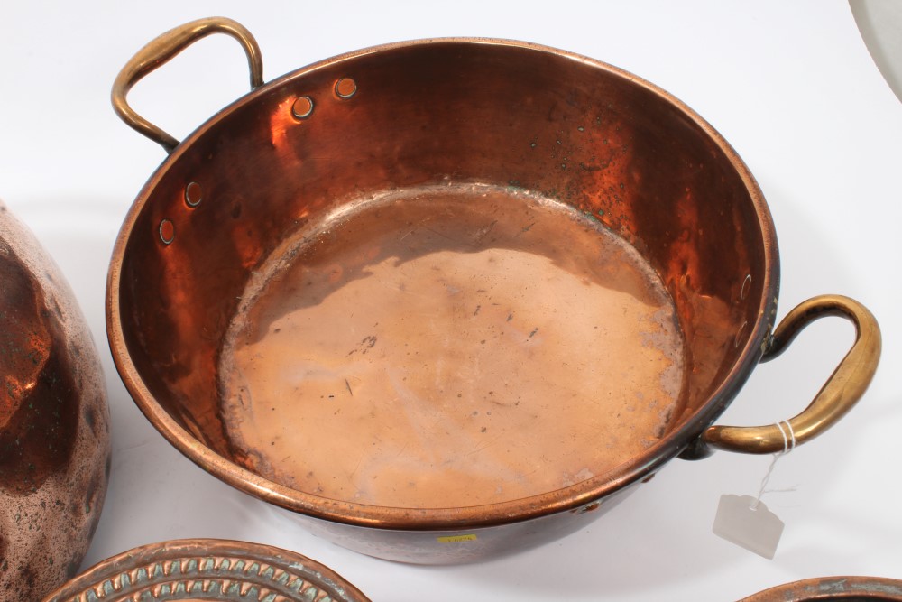 Antique copper - to include 17th / 18th century warming pan, preserve pan, - Image 4 of 5