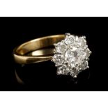 Diamond cluster ring,