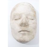 19th century plaster death mask of a young woman