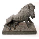 Good 19th century Italian Grand Tour carved serpentine model of the Uffizi boar,