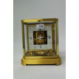 1980s 528 - 8 calibre Atmos clock with square white dial with Roman numerals,