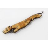 An unusual 18th century ivory mounted folding penknife in the form of a hound, 8.