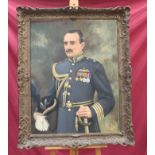 1950s oil on canvas - portrait of a Royal Air Force Group Captain wearing full dress uniform,