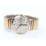 1960s gentlemen's gold (9ct) Garrard Automatic wristwatch with silvered dial, baton numerals,