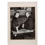 The Duke and Duchess of Windsor - signed black and white photograph of The Royal Couple seated on a