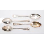 Pair George III silver Old English pattern tablespoons (London 1804), Peter, Ann & William Bateman,